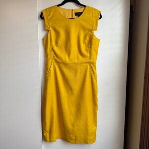 J. Crew Stretch Resume Dress in Yellow...w/ Pockets!